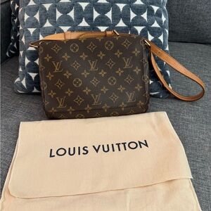 Louis Vuitton Brown and Tan Monogram Shoulder Bag